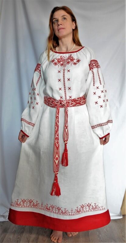 Платье женское с вышивкой «Славянский стиль»