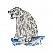 Дизайн для вышивки «Медведь белый»