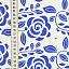 Ткань кружевное полотно плательные ткани синий, цветы, ALFA C (арт. 261560-11)