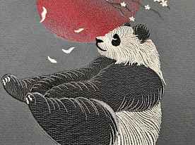 Дизайн для вышивки «Панда в сакуре»