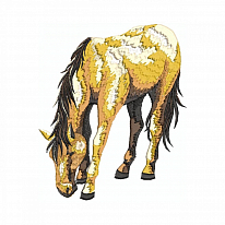 Дизайн для вышивки «Лошадь 16.7 х 13.9 см»