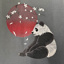 Дизайн для вышивки «Панда в сакуре»