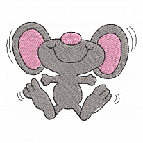 Дизайн для вышивки «Радостный мышонок»