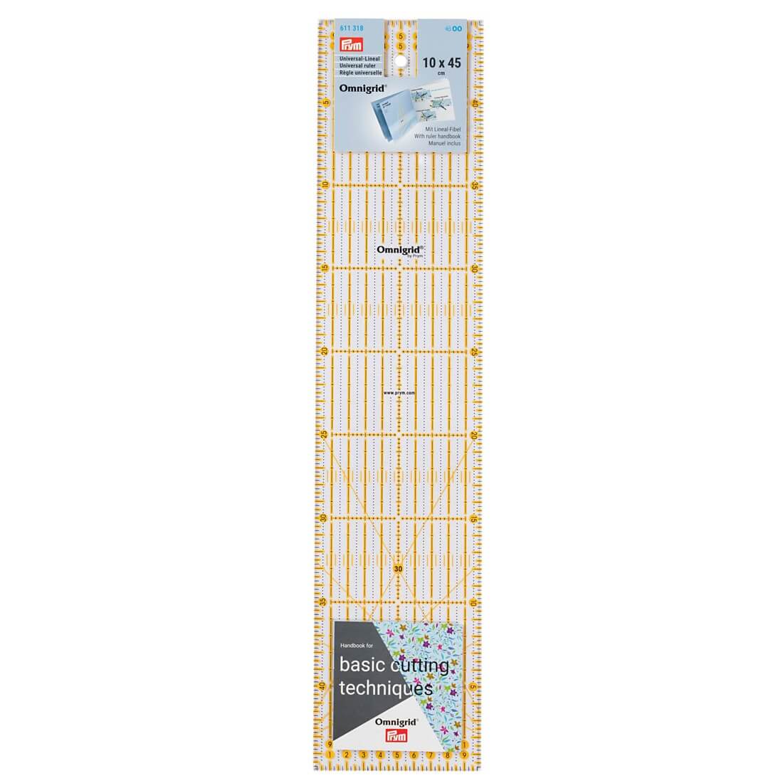 Линейка универсальная Prym 611318 10 x 45 см с см шкалой