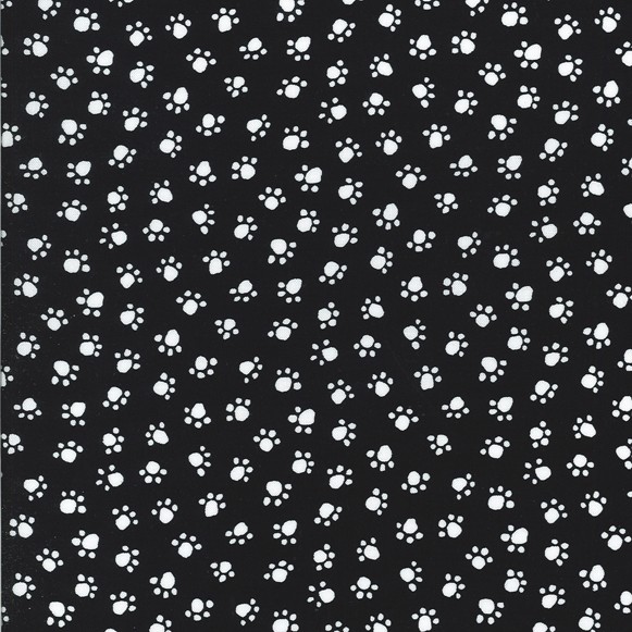 Ткань хлопок пэчворк черный, собаки, Michael Miller (арт. 252072)