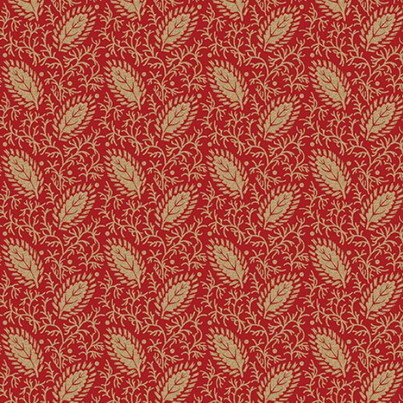 Ткань хлопок для пэчворка красный, цветы, Benartex (арт. 14747M10B)