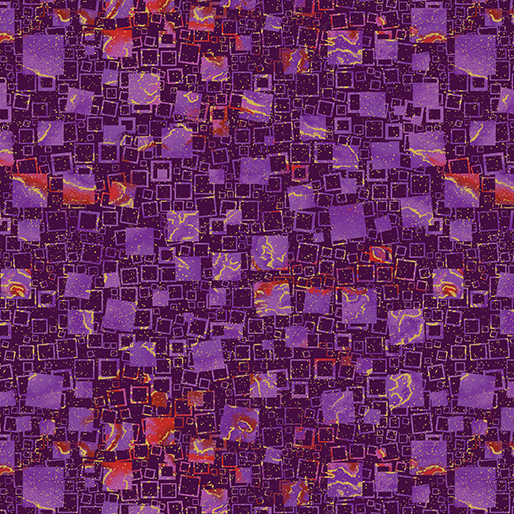 Ткань хлопок пэчворк сиреневый, геометрия, Benartex (арт. 2977M66B)
