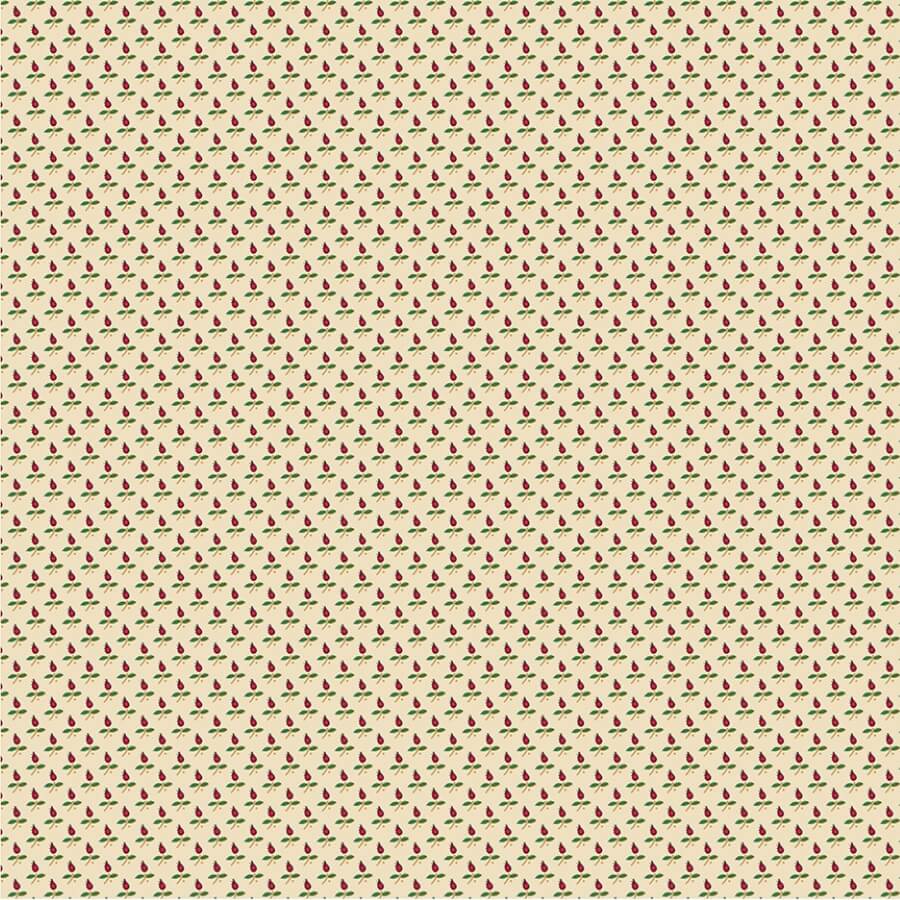 Ткань хлопок для пэчворка бежевый, цветы, Windham Fabrics (арт. 54733-4)