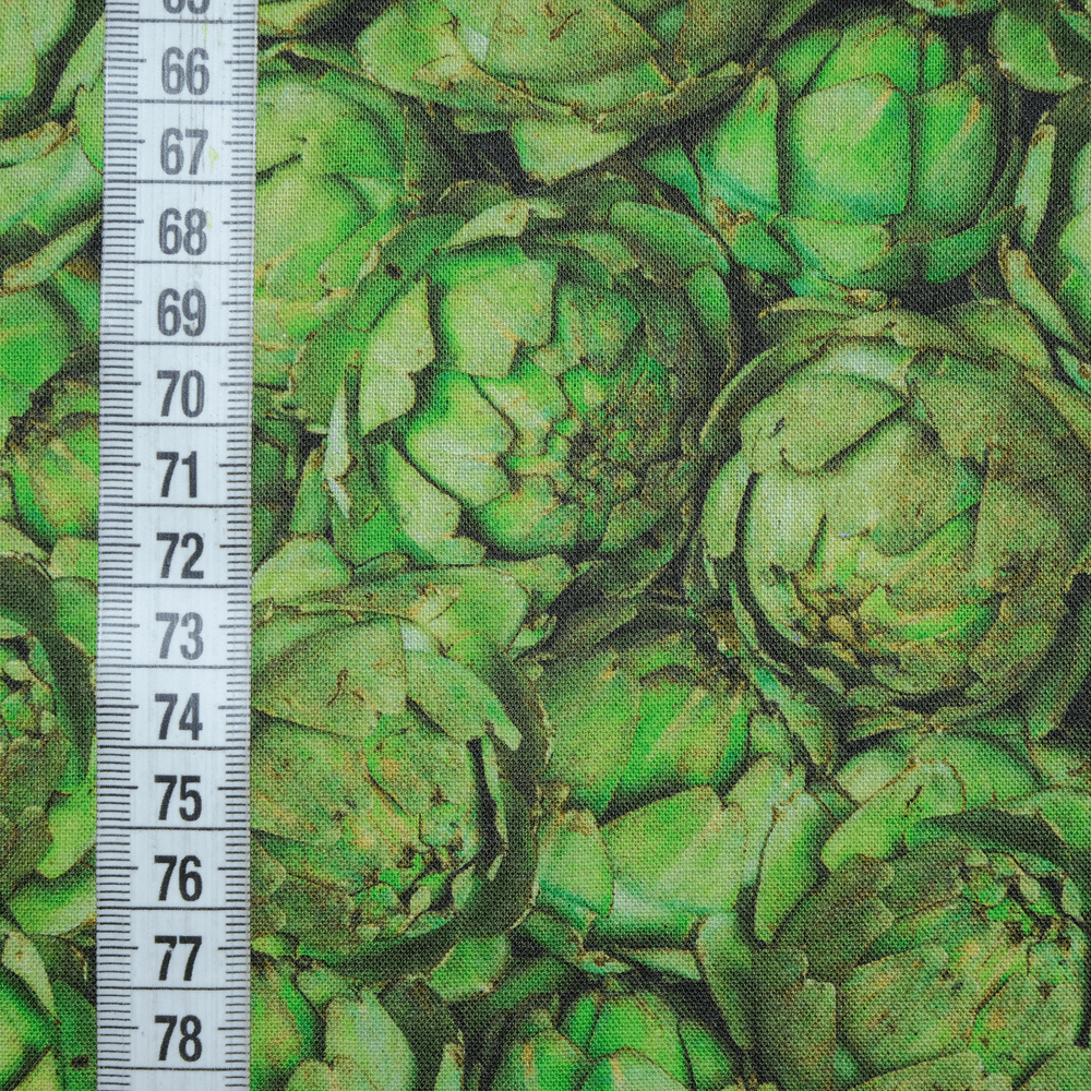 Ткань хлопок для пэчворка зеленый, еда и напитки овощи, Windham Fabrics (арт. 51897D-X)