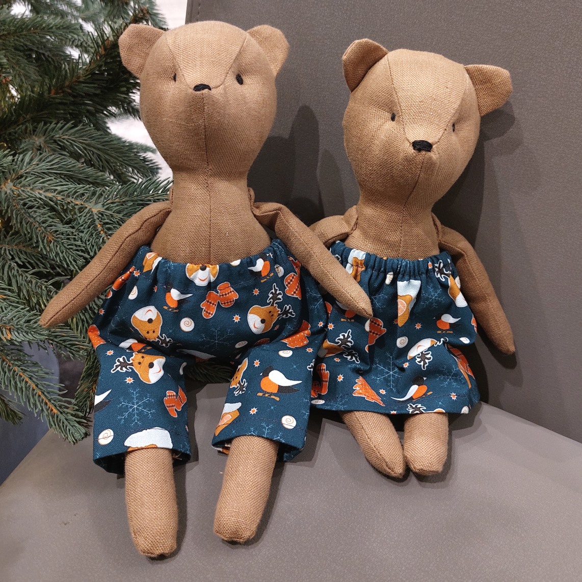 Игрушка «Мишка из льна»