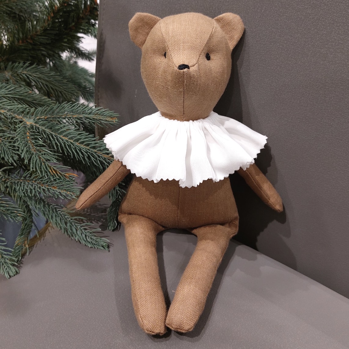 Игрушка «Мишка из льна»