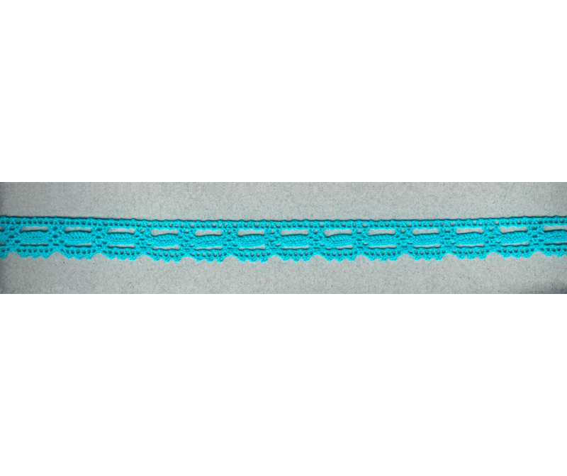 Кружево вязаное хлопковое IEMESA 1798/15 15 мм бирюзовый