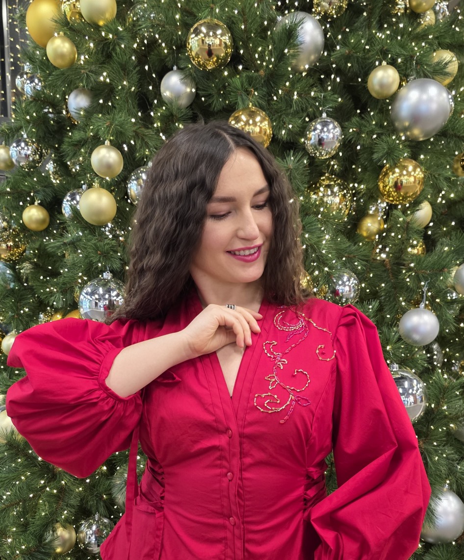 Рубашка «Алая мозаика»