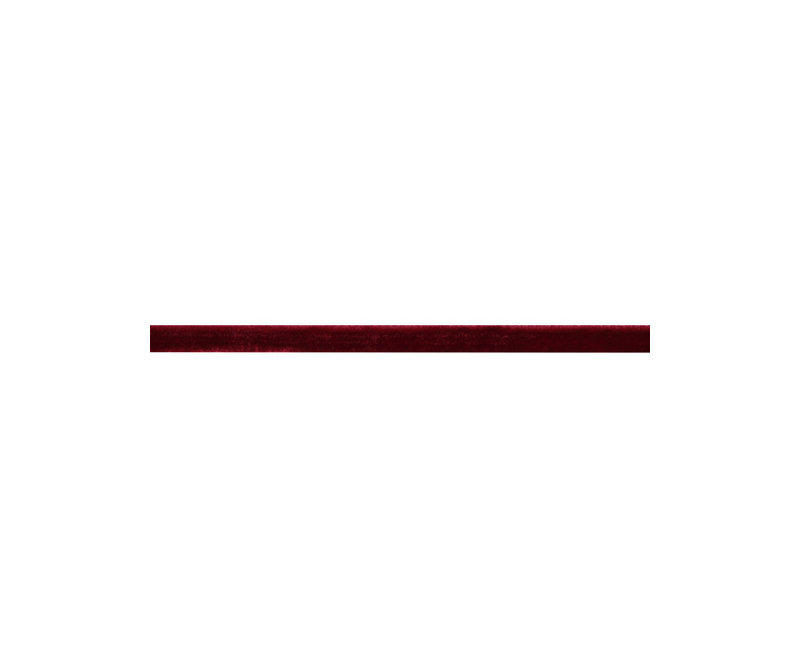 Лента бархатная 6 мм, красный