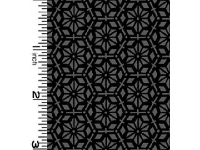 Ткань хлопок пэчворк черный, геометрия,  (арт. 81678)