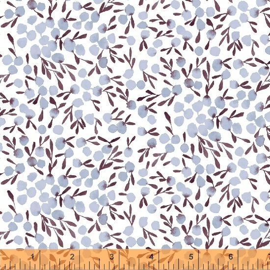 Ткань хлопок пэчворк серый, фактура флора, Windham Fabrics (арт. )