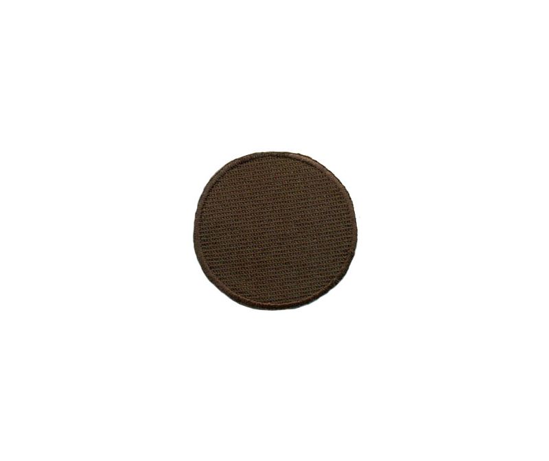 Нашивка «Заплатка-круг», коричневая