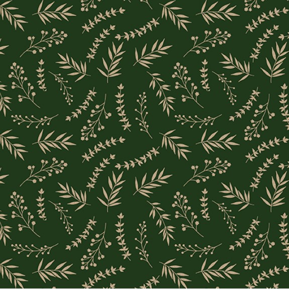 Ткань хлопок для пэчворка зеленый, цветы, Benartex (арт. 14746M45B)