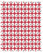 Ткань хлопок сумочные красный, горох и точки, Daiwabo (арт. 89045)