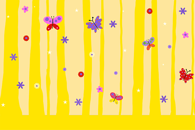 Ткань хлопок пэчворк красный желтый фиолетовый, , Stof (арт. 118018)