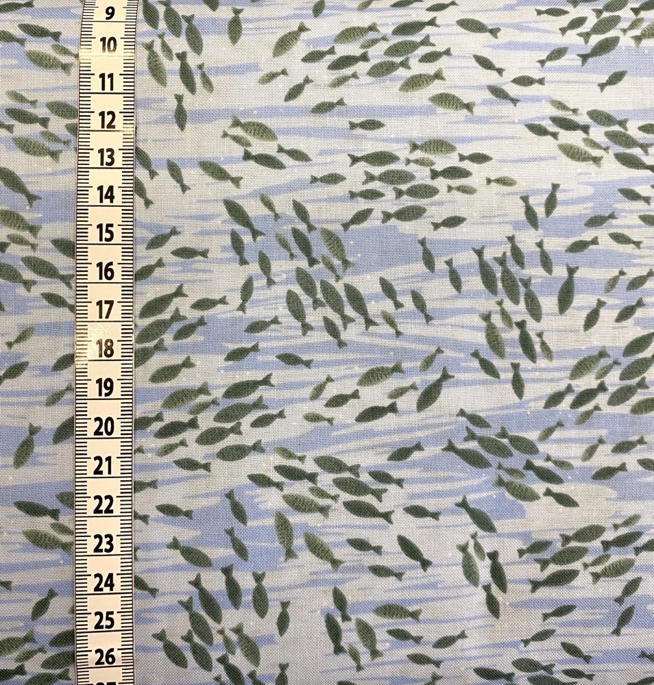 Ткань хлопок для пэчворка голубой, морская тематика, Windham Fabrics (арт. 250811)
