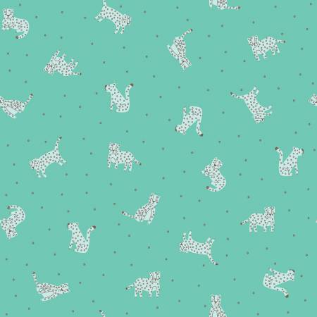 Ткань хлопок пэчворк зеленый, детская тематика животные, Riley Blake (арт. C8662-GREEN)