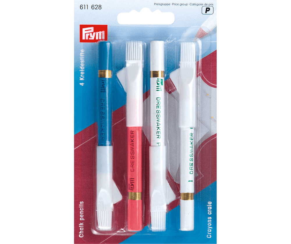 Набор карандашей Prym 611628 меловые 4 шт. с кисточкой