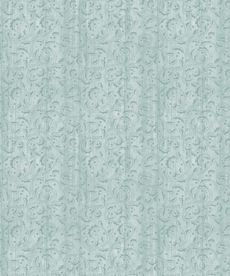 Ткань хлопок для пэчворка голубой, завитки новый год, Benartex (арт. 4212-52)