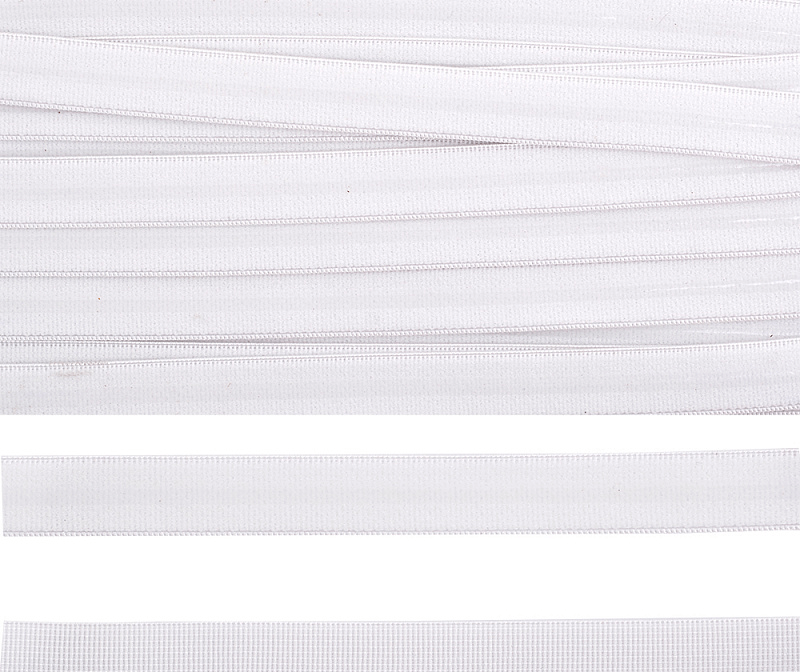 Тесьма эластичная с силиконом 15 мм, белый