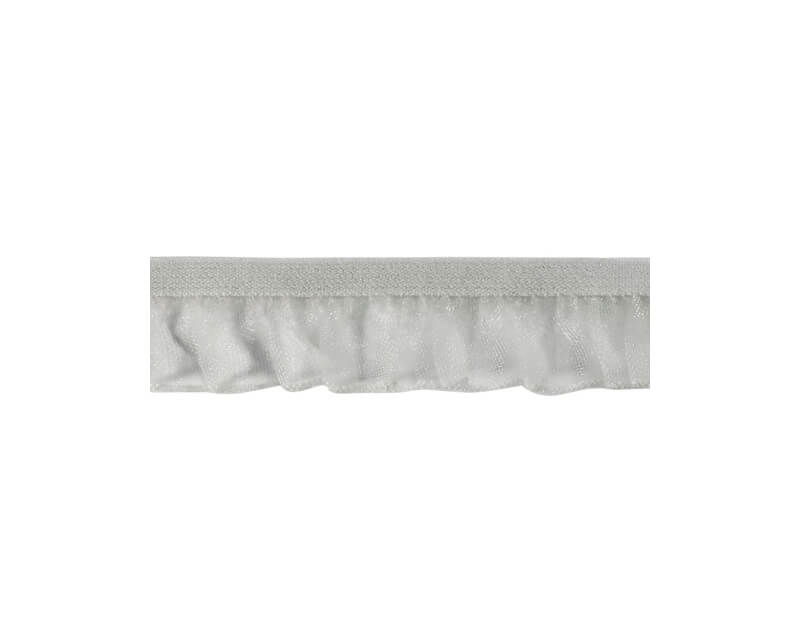 Тесьма эластичная ПРОТОС рюш односторонний 15 мм, серый
