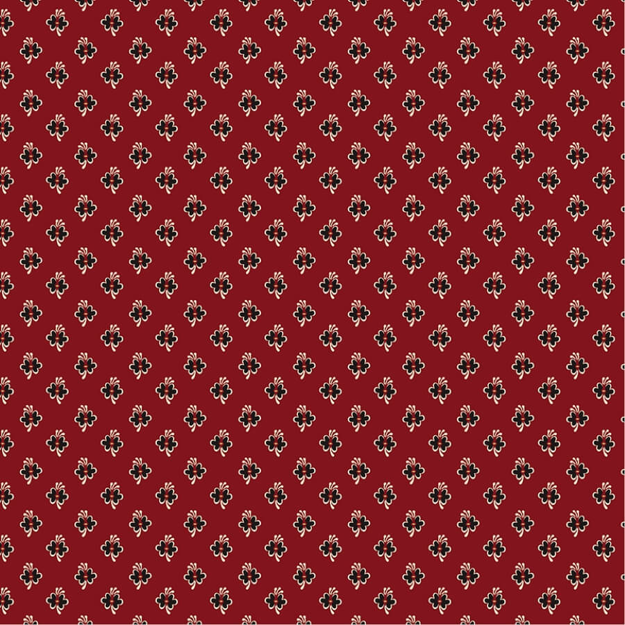 Ткань хлопок для пэчворка красный, цветы, Windham Fabrics (арт. 54730-1)
