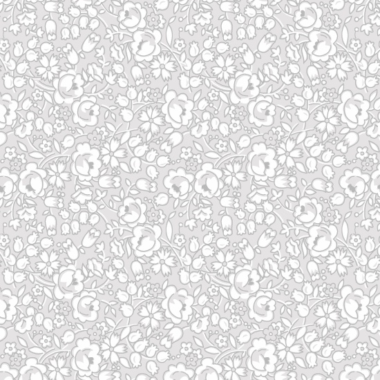 Ткань хлопок пэчворк серый, мелкий цветочек, Studio E (арт. )