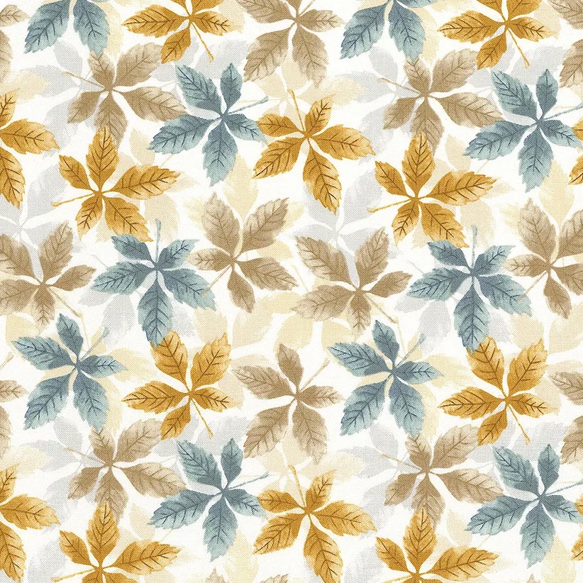 Ткань хлопок для пэчворка разноцветные, природа осень флора, Blank Quilting (арт. 4074-42 Multi)