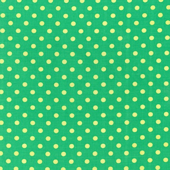 Ткань хлопок пэчворк зеленый, горох и точки, Michael Miller (арт. 102014)