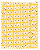Ткань хлопок сумочные желтый, горох и точки, Daiwabo (арт. 89040)