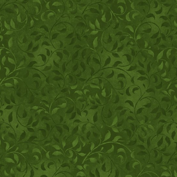 Ткань хлопок пэчворк зеленый, цветы, Wilmington Prints (арт. 1887-38717-779)