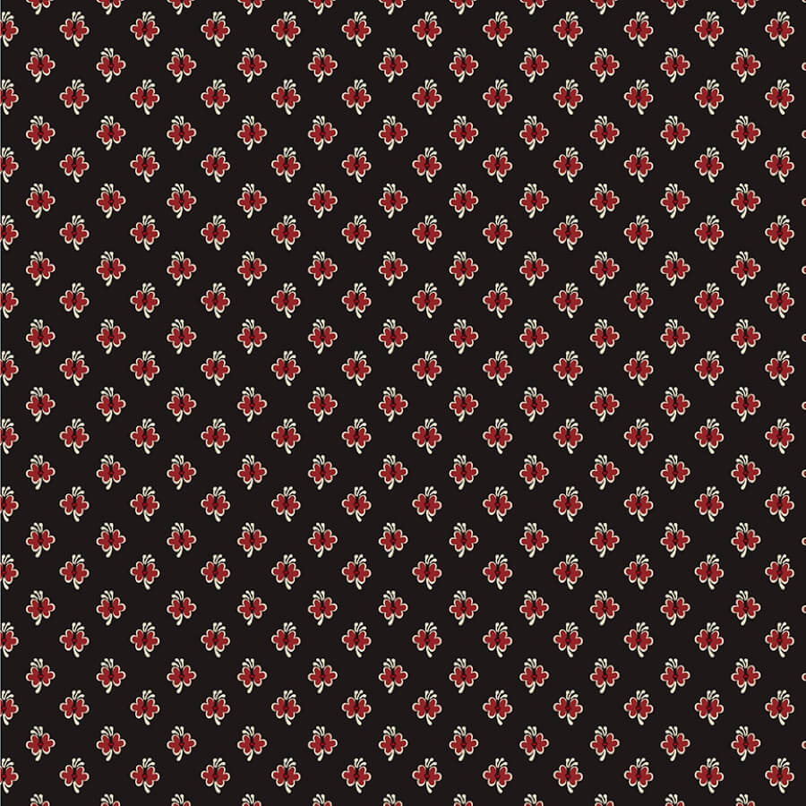 Ткань хлопок для пэчворка коричневый, цветы, Windham Fabrics (арт. 54730-2)
