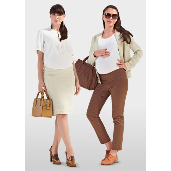 Выкройка женская для будущих мам Burda арт. 7105 юбка, брюки