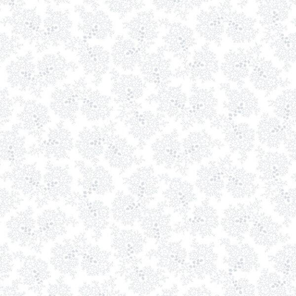 Ткань хлопок пэчворк белый, цветы, Henry Glass (арт. 397-01W)
