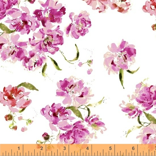 Ткань хлопок для пэчворка разноцветные, цветы, Windham Fabrics (арт. 51273-2)