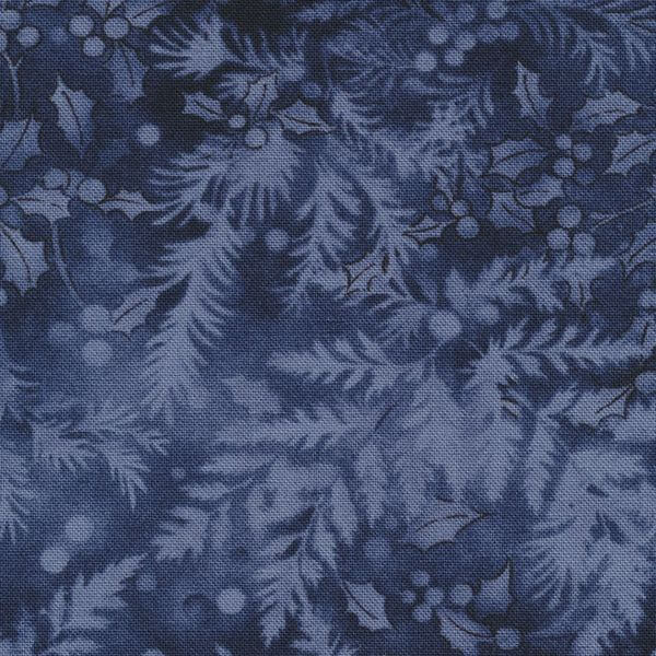Ткань хлопок пэчворк синий, новый год, Moda (арт. 33674 15)