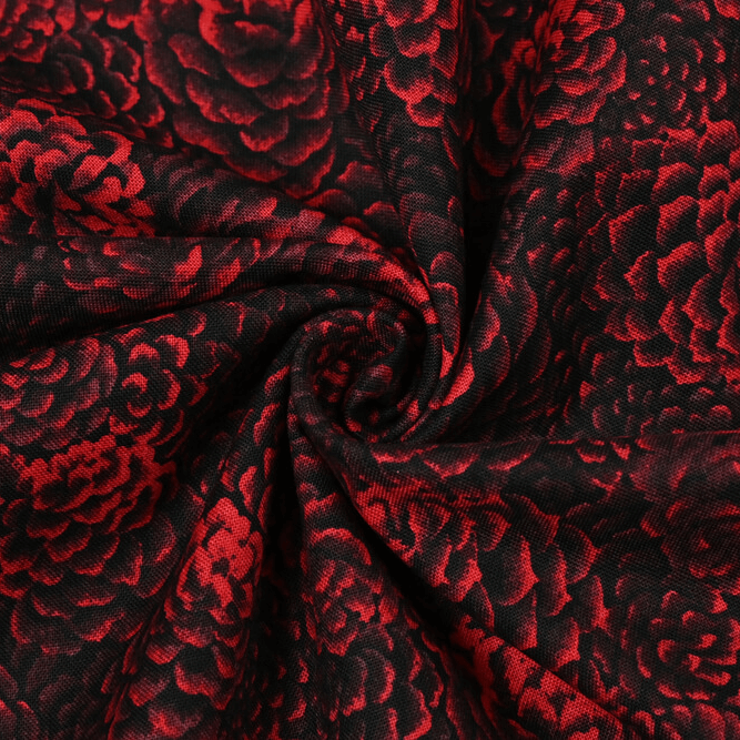 Ткань хлопок пэчворк бордовый, новый год, RJR (арт. 1165-01)