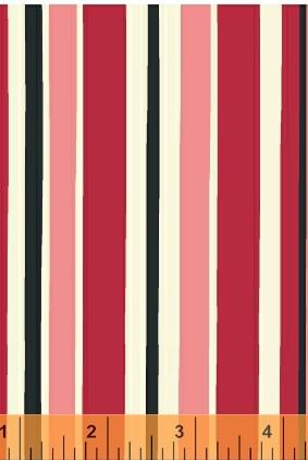 Ткань хлопок для пэчворка для одежды малиновый, полоски, Windham Fabrics (арт. 31750-2)