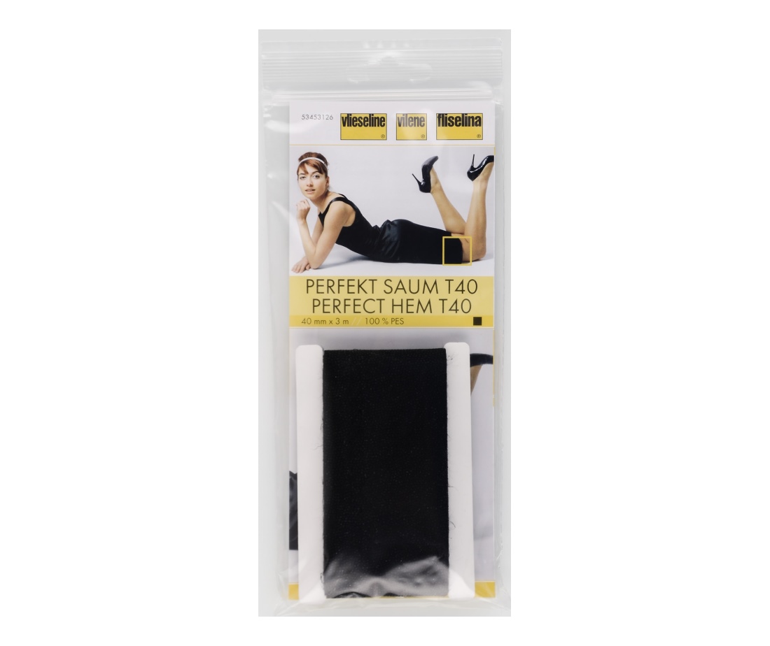 Лента для подгиба Freudenberg Perfect-Saum 40 мм х 3 м, черный