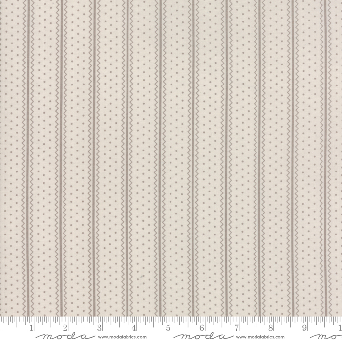 Ткань хлопок пэчворк бежевый, полоски горох и точки, Moda (арт. 255241)