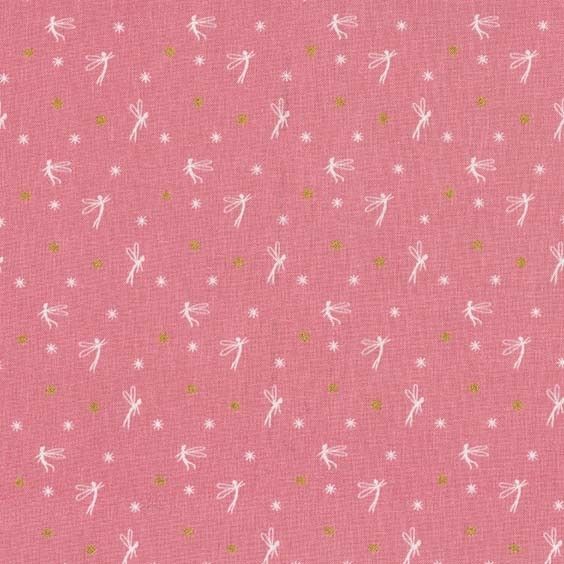 Ткань хлопок пэчворк розовый, звезды необычные, Michael Miller (арт. MD7943-DROS-D)