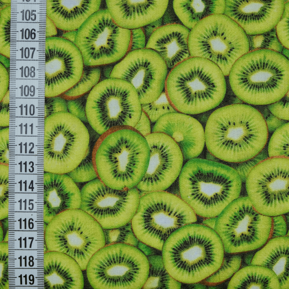 Ткань хлопок для пэчворка зеленый, ягоды и фрукты, Windham Fabrics (арт. 51892D-X)