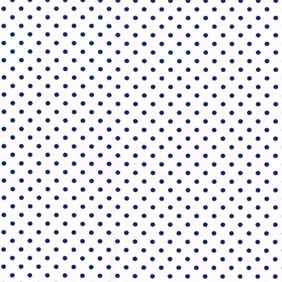Ткань хлопок пэчворк синий белый, горох и точки, Michael Miller (арт. 90075)