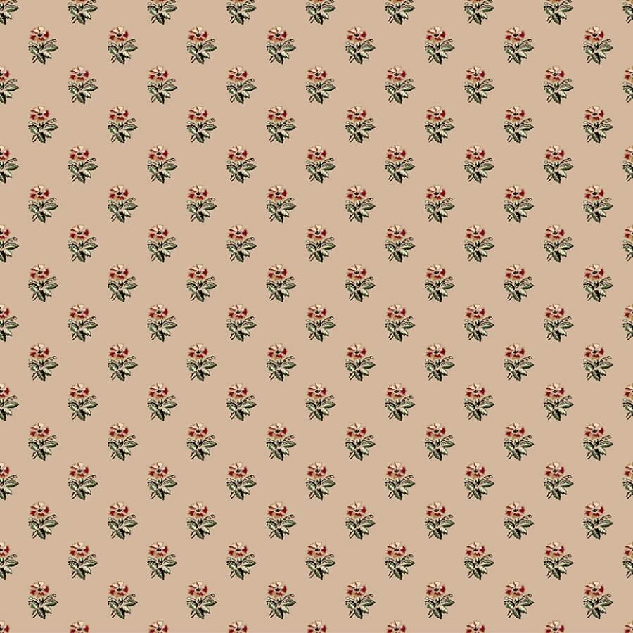 Ткань хлопок для пэчворка бежевый, цветы, Windham Fabrics (арт. 54731-3)