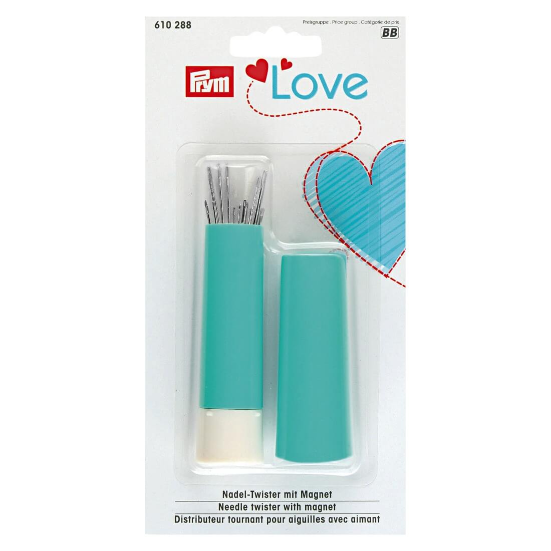 Игольница твистер вращающаяся Prym 610288 Love с 19 иглами
